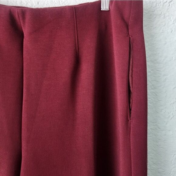 Lane Bryant Burgundy Wide Leg High Rise Pants New Without Tags - Picture 3 of 11